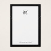 ロゴの追加カスタム縁どカラーのネックレス表示カード (正面)