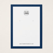 ロゴの追加カスタム縁どカラーイヤリングディスプレイカード (正面)