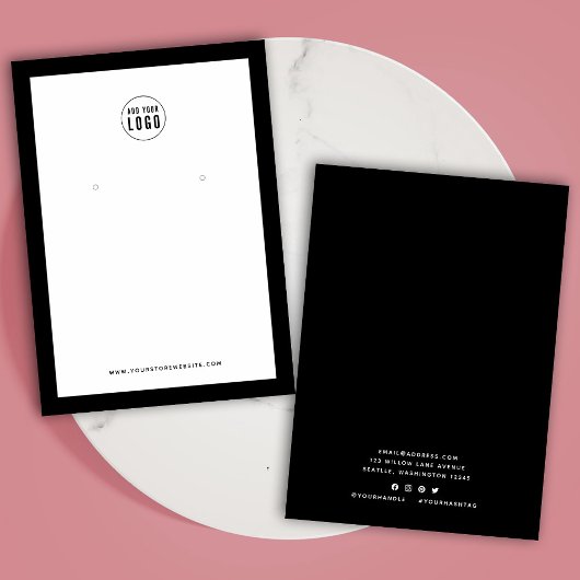 ロゴの追加カスタム縁どカラーイヤリングディスプレイカード