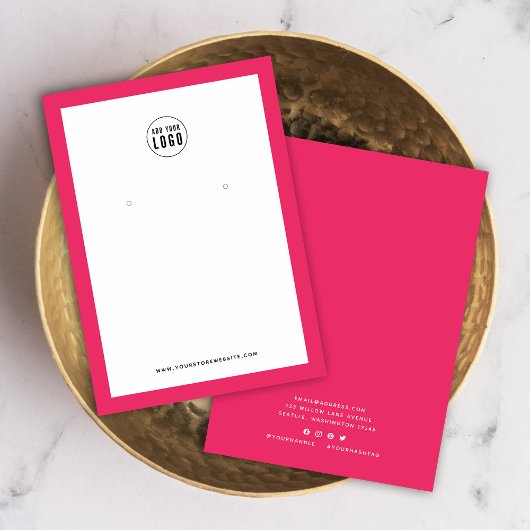 ロゴの追加カスタム縁どカラーイヤリングディスプレイカード