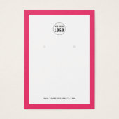 ロゴの追加カスタム縁どカラーイヤリングディスプレイカード (正面)