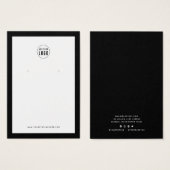 ロゴの追加カスタム縁どカラーイヤリングディスプレイカード (正面&裏面)