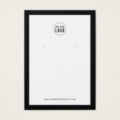 ロゴの追加カスタム縁どカラーイヤリングディスプレイカード (正面)