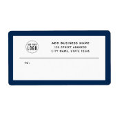 ロゴの追加カスタム縁ど差出人住所 ラベル (正面)