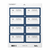 ロゴの追加カスタム縁ど差出人住所 ラベル (フルシート)