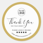 ロゴの追加カスタム縁ど色ありがとうご確認 ラウンドシール (正面)