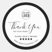 ロゴの追加カスタム縁ど色ありがとうご確認 ラウンドシール (正面)