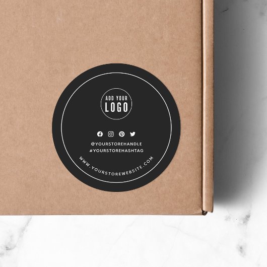 ロゴの追加カスタム色ソーシャルメディアブランディング ラウンドシール