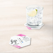 ロゴの追加カスタムBUSINESS LOGOとソーシャルメディアバス ペーパーコースター (インサイチュ)