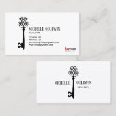 ロゴの追加カラー変更エスティ実在ティプロフェッショナル鍵 名刺 (正面/裏面)