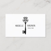 ロゴの追加カラー変更エスティ実在ティプロフェッショナル鍵 名刺 (裏面)