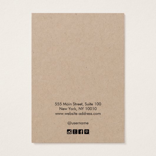 ロゴの追加クラフト縁どヘアクリップ表示 (裏面)