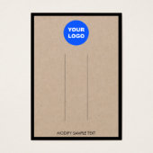 ロゴの追加クラフト縁どヘアクリップ表示 (正面)