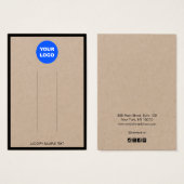 ロゴの追加クラフト縁どヘアクリップ表示 (正面&裏面)