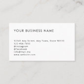 ロゴの追加クリーンな白黒のタイポグラフィ 名刺 (裏面)