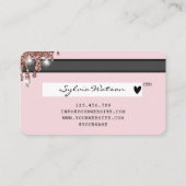 ロゴの追加クレジットカードのスタイル付きバラ金ゴールド 名刺 (裏面)