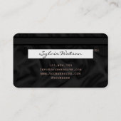 ロゴの追加クレジットカードのブラックシルクスタイル 名刺 (裏面)