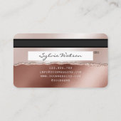 ロゴの追加クレジットカードバラ金ゴールドグリッタードライブ 名刺 (裏面)