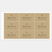 ロゴの追加グレースクリプトラインクラフト製品ラベル ラベル (シート)