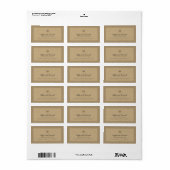 ロゴの追加グレースクリプトラインクラフト製品ラベル ラベル (フルシート)