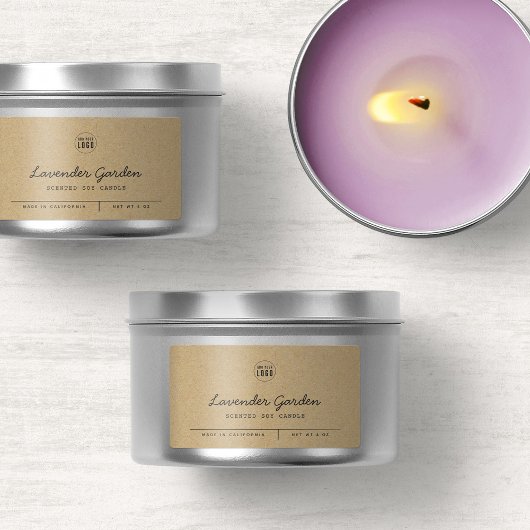 ロゴの追加グレースクリプトラインクラフト製品ラベル ラベル