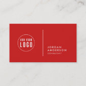 ロゴの追加シンプルセパレータの編集可能な色 名刺 (正面)