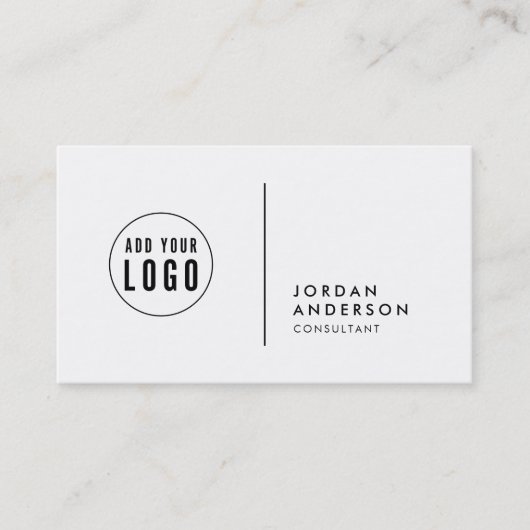 ロゴの追加シンプルセパレータの編集可能な色 名刺 (正面)