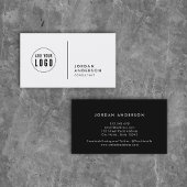 ロゴの追加シンプルセパレータの編集可能な色 名刺