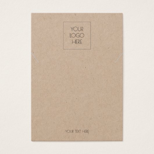 ロゴの追加シンプルネックレスクラフト表示カード (正面)