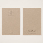 ロゴの追加シンプルネックレスクラフト表示カード (正面&裏面)