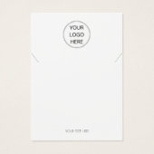 ロゴの追加シンプルネックレスジュエリー表示カード (正面)