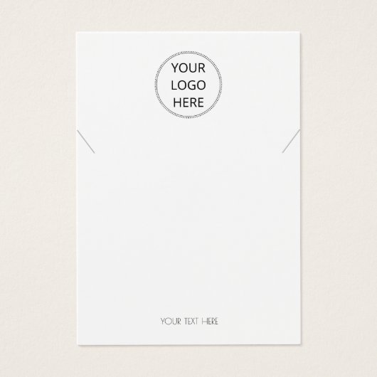 ロゴの追加シンプルネックレスジュエリー表示カード (正面)