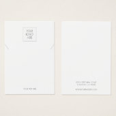 ロゴの追加シンプルネックレスジュエリー表示カード (正面&裏面)