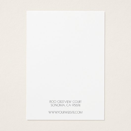 ロゴの追加シンプルネックレスジュエリー表示カード (裏面)