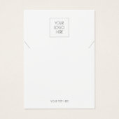 ロゴの追加シンプルネックレスジュエリー表示カード (正面)