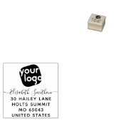 ロゴの追加シンプルビジネスエレガントプロフェッショナル ラバースタンプ (押印)