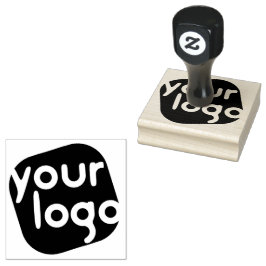 ロゴの追加シンプルビジネスエレガントプロフェッショナル ラバースタンプ