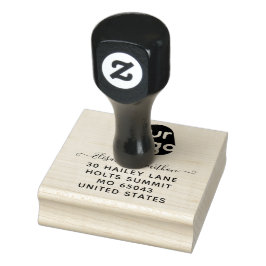 ロゴの追加シンプルビジネスエレガントプロフェッショナル ラバースタンプ