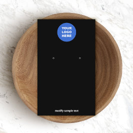 ロゴの追加シンプルブラックイヤリングディスプレイカード