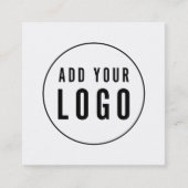 ロゴの追加シンプルミニマル編集可能カラー スクエア名刺 (正面)