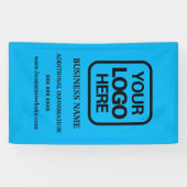 ロゴの追加シンプルモダンプロフェッショナルスカイブルー 横断幕 (横)