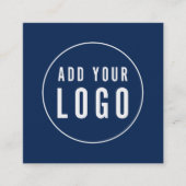 ロゴの追加シンプルモダン編集可能カラー スクエア名刺 (正面)