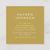 ロゴの追加シンプルモダン編集可能カラー スクエア名刺 (裏面)