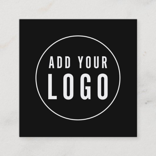 ロゴの追加シンプルモダン編集可能カラー スクエア名刺 (正面)