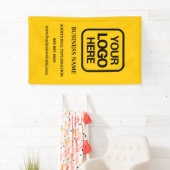 ロゴの追加シンプル専門モダンイエローブラック 横断幕 (インサイチュ)