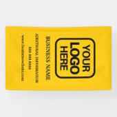 ロゴの追加シンプル専門モダンイエローブラック 横断幕 (横)