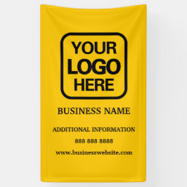 ロゴの追加シンプル専門モダンイエローブラック 横断幕