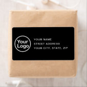 ロゴの追加シンプル差出人住所 ラベル (インサイチュ)