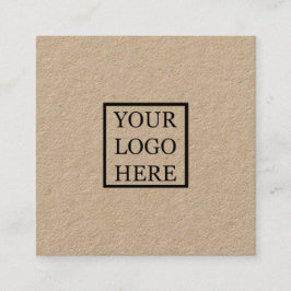 ロゴの追加シンプル素朴 スクエア名刺