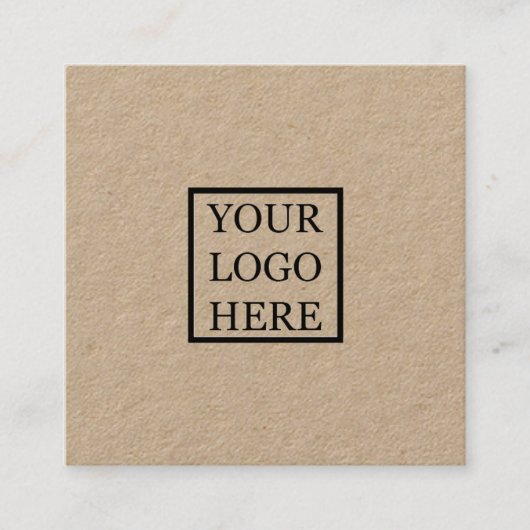 ロゴの追加シンプル素朴 スクエア名刺 (正面)